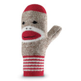 Red Heel Monkey Mitten  ADULT